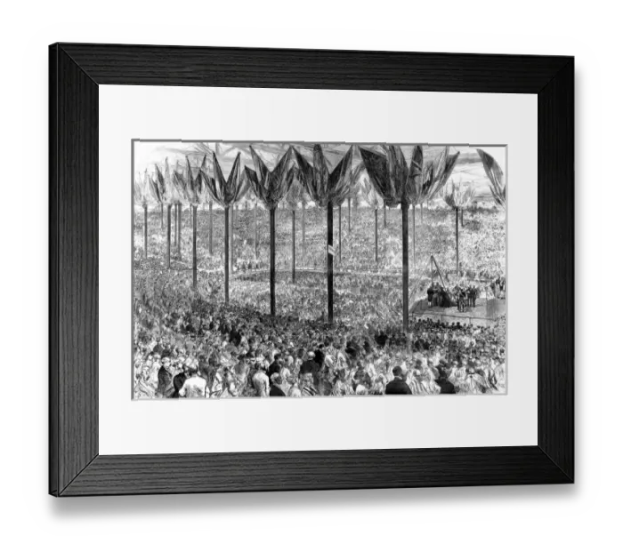 Framed Print : Queen Victoria laying the foundation stone of the Royal Albe Framed Print : Queen Victoria laying the foundation stone of the Royal Albe