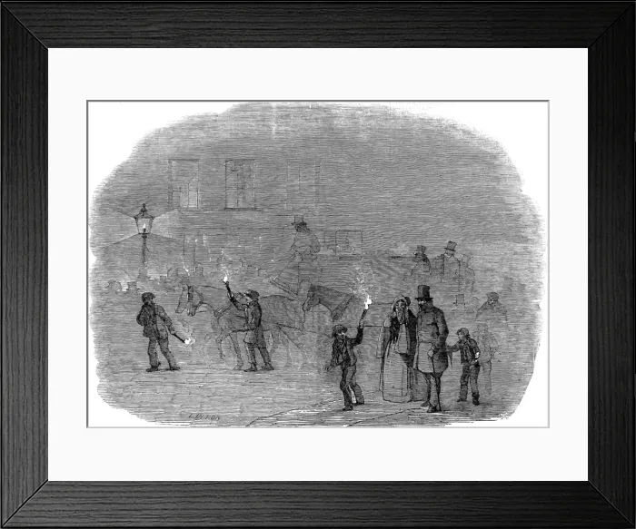 Framed Print : A London Fog, 1847 Framed Print : A London Fog, 1847