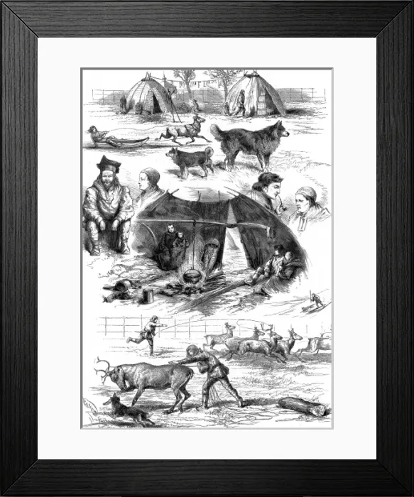 Framed Print : Laplanders at Alexandra Park, London, 1885
