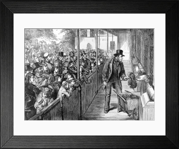 Framed Print : Feeding the Lions at London Zoo, 1871 Framed Print : Feeding the Lions at London Zoo, 1871