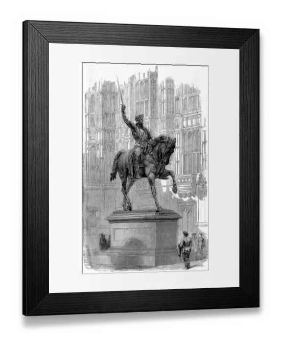 Framed Print : Statue of Richard I of England at Westminster, 1861 Framed Print : Statue of Richard I of England at Westminster, 1861