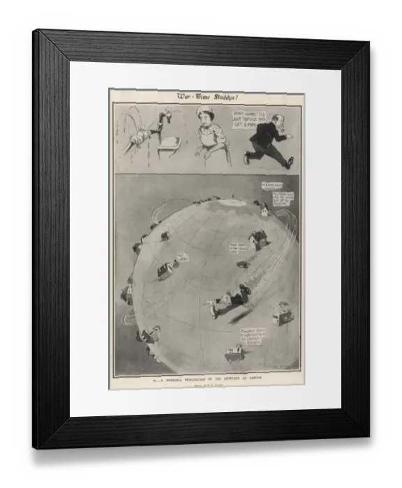 Framed Print : Shortage of Labour during WWI Framed Print : Shortage of Labour during WWI