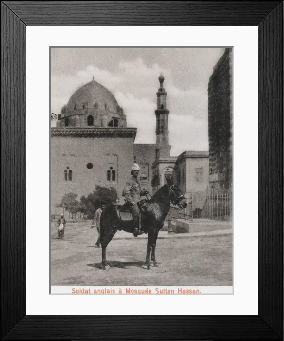 Framed Print : Mounted English Cavalry soldier in Cairo Framed Print : Mounted English Cavalry soldier in Cairo