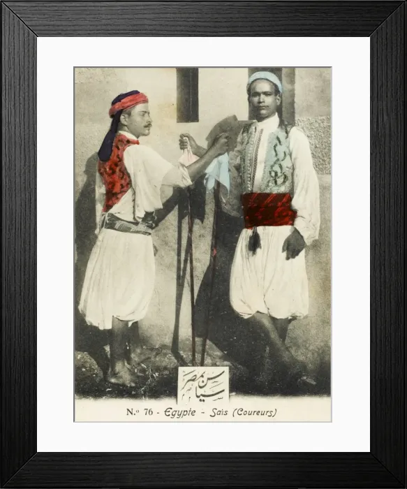 Framed Print : Two Egyptian Footmen Framed Print : Two Egyptian Footmen