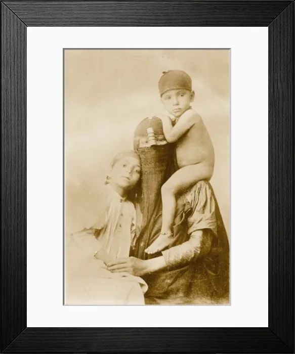 Framed Print : Native Family - Egypt Framed Print : Native Family - Egypt