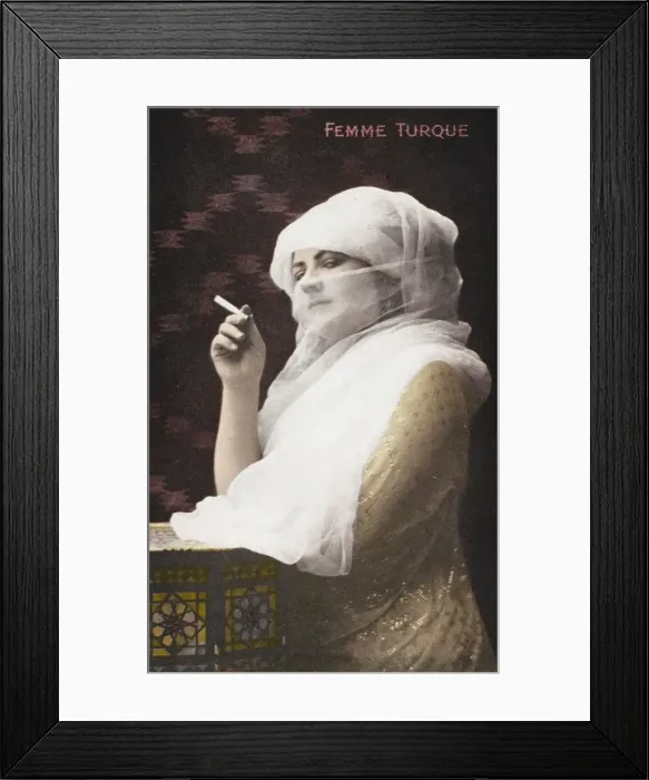 Framed Print : Egyptian Beauty amoking Framed Print : Egyptian Beauty amoking