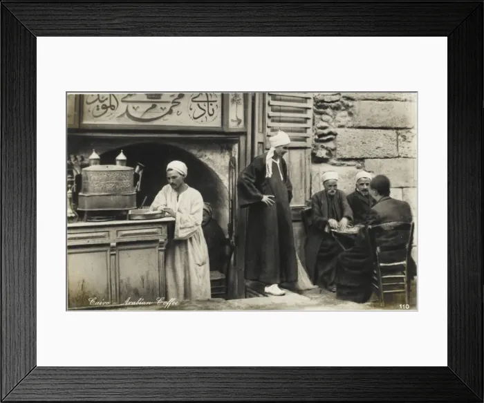 Framed Print : Arabian street Cafe scene - Cairo, Egypt Framed Print : Arabian street Cafe scene - Cairo, Egypt