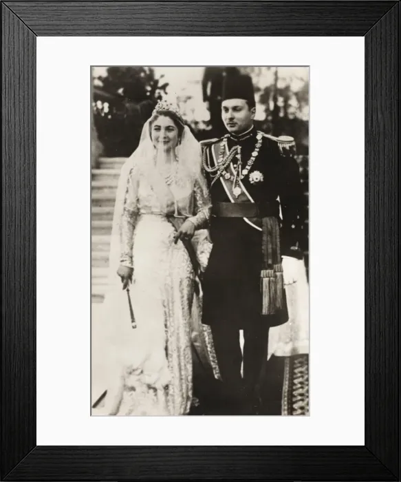Framed Print : Marriage of Farouk I of Egypt & Farida Framed Print : Marriage of Farouk I of Egypt & Farida