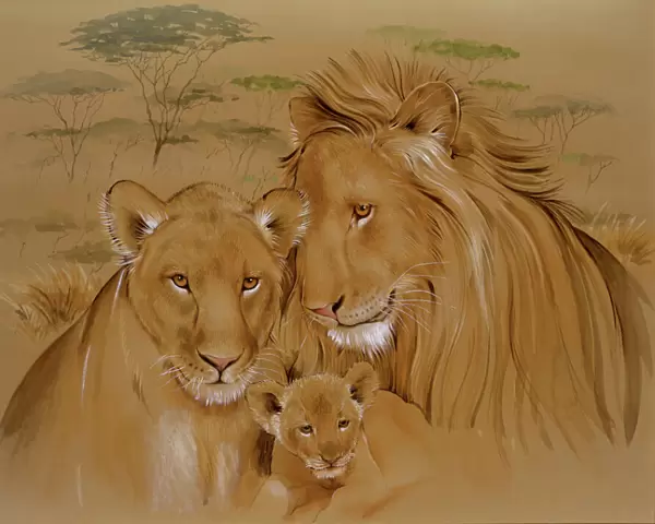 A family of lions