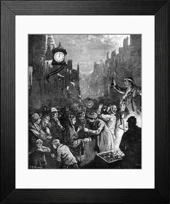 Framed Print : The poor on New Years Eve in Edinburgh Framed Print : The poor on New Years Eve in Edinburgh