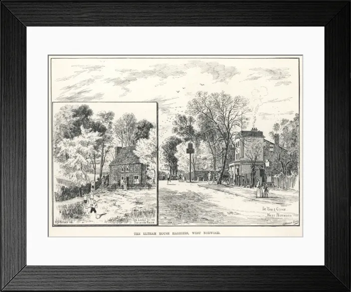 Framed Print : Eltham House Harriers in West Norwood, London, 1887 Framed Print : Eltham House Harriers in West Norwood, London, 1887