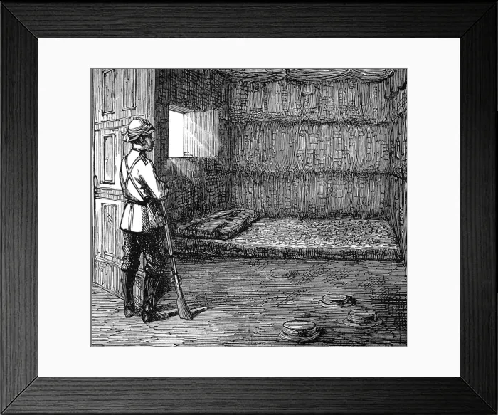 Framed Print : The Queen of Ashantis bed, 1874 Framed Print : The Queen of Ashantis bed, 1874