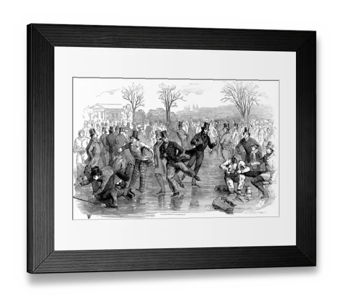 Framed Print : Ice Skating in London, 1847 Framed Print : Ice Skating in London, 1847