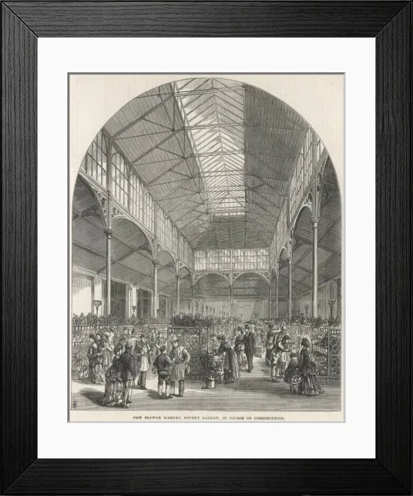 Framed Print : The New Flower Market, Covent Garden, London, 1872 Framed Print : The New Flower Market, Covent Garden, London, 1872