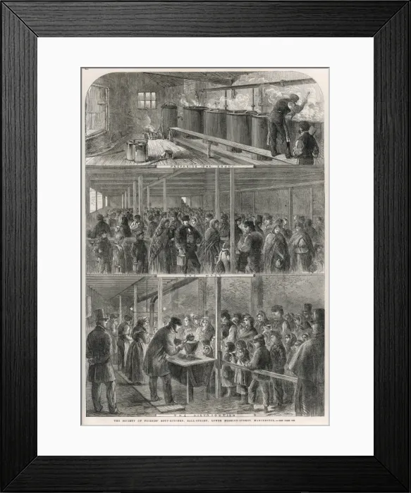 Framed Print : The Society of Friends Soup Kitchen, Ball Street, Mancheste Framed Print : The Society of Friends Soup Kitchen, Ball Street, Mancheste