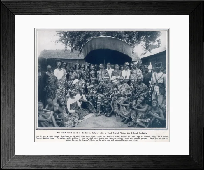 Framed Print : Gold Coast Chief and his retinue Framed Print : Gold Coast Chief and his retinue