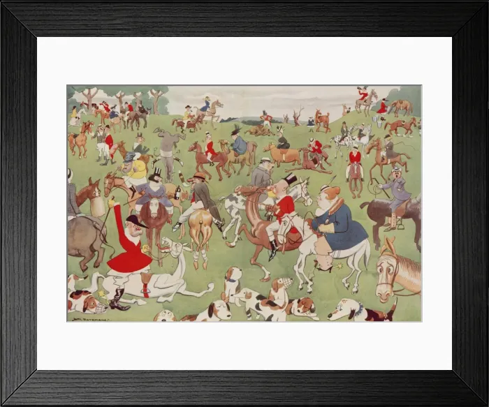 Framed Print : A Meet Of The Foulvale Dudhounds. by H. M. Bateman Framed Print : A Meet Of The Foulvale Dudhounds. by H. M. Bateman
