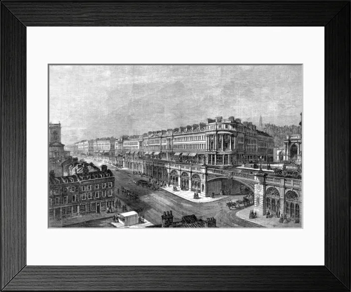 Framed Print : Proposal for a viaduct in Holborn, London, 1861 Framed Print : Proposal for a viaduct in Holborn, London, 1861