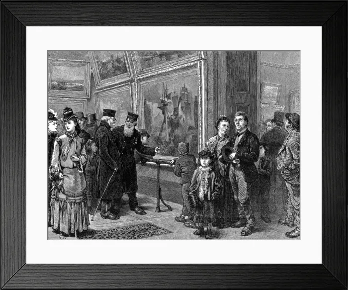 Framed Print : Visitors to the National Gallery, London, 1872 Framed Print : Visitors to the National Gallery, London, 1872