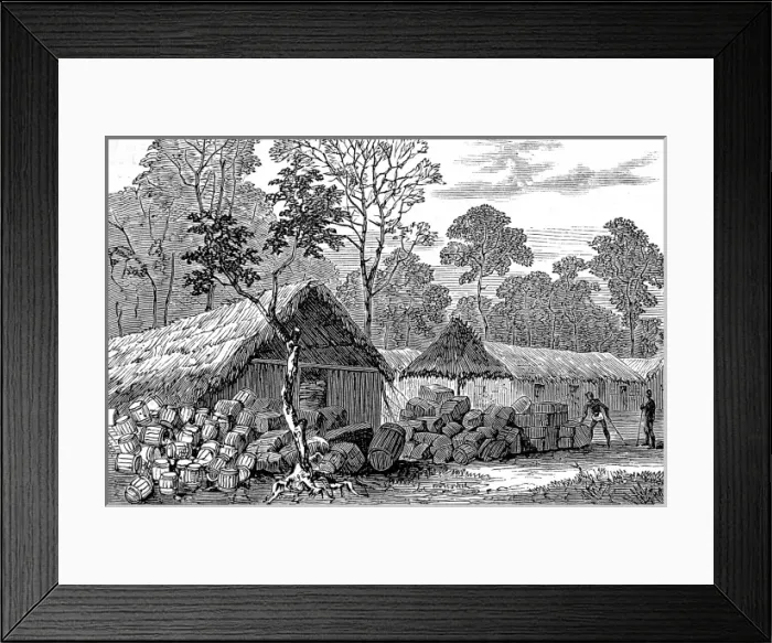 Framed Print : Town of Barracoe, Gold Coast, 1874 Framed Print : Town of Barracoe, Gold Coast, 1874