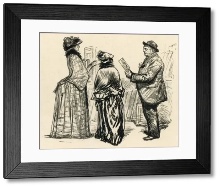 Framed Print : Viewing Paintings at the Royal Academy, London, 1887 Framed Print : Viewing Paintings at the Royal Academy, London, 1887