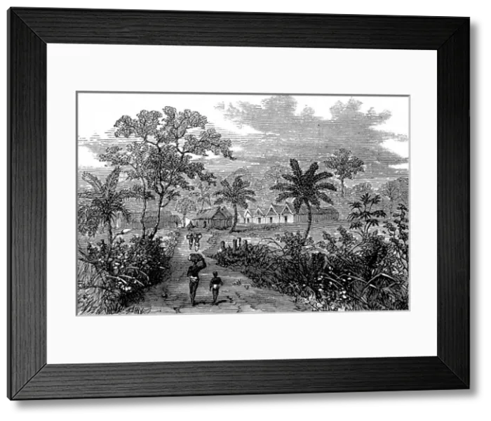 Framed Print : The town of Accroful, 1874 Framed Print : The town of Accroful, 1874