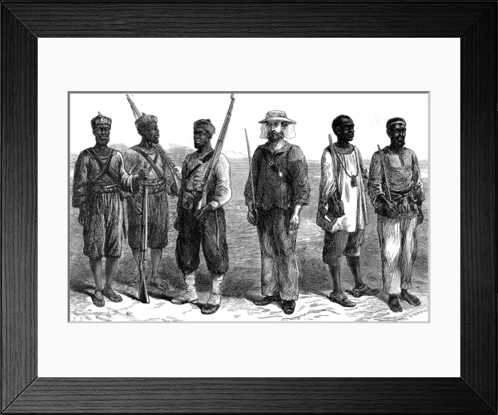 Framed Print : Sentries of the different lines of troops in Camp at Prahsu Framed Print : Sentries of the different lines of troops in Camp at Prahsu