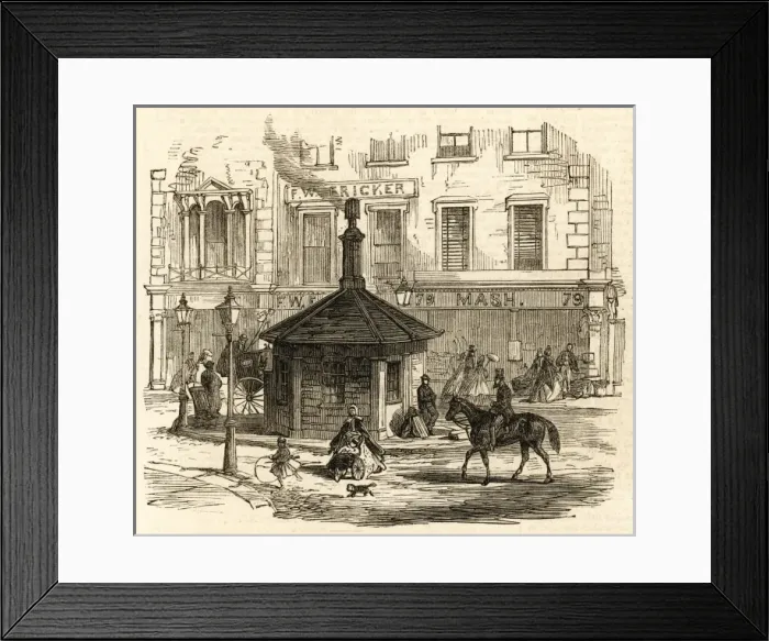 Framed Print : Notting Hill Toll Gate, London, c. 1864 Framed Print : Notting Hill Toll Gate, London, c. 1864