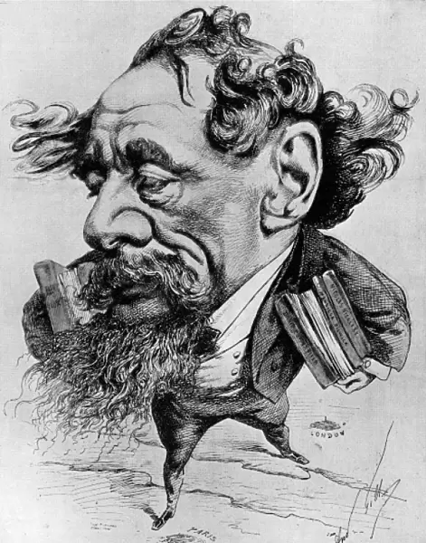 Charles Dickens, by Andre Gill, 1868