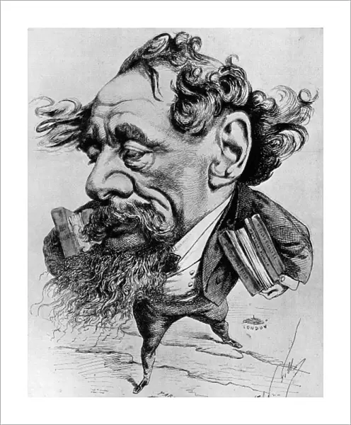 Charles Dickens, by Andre Gill, 1868