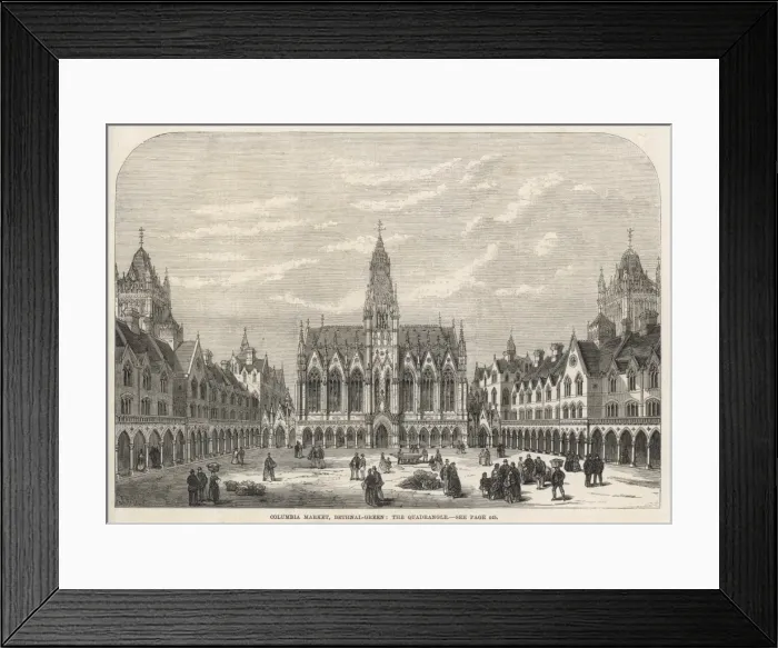 Framed Print : The Quadrangle of Columbia Market, London