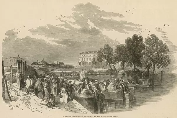 Passenger Canal Boats at Paddington Basin, London, 1849