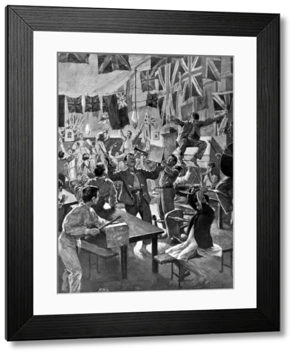 Framed Print : Boys at Charterhouse celebrating the Relief of Mafeking, 190 Framed Print : Boys at Charterhouse celebrating the Relief of Mafeking, 190