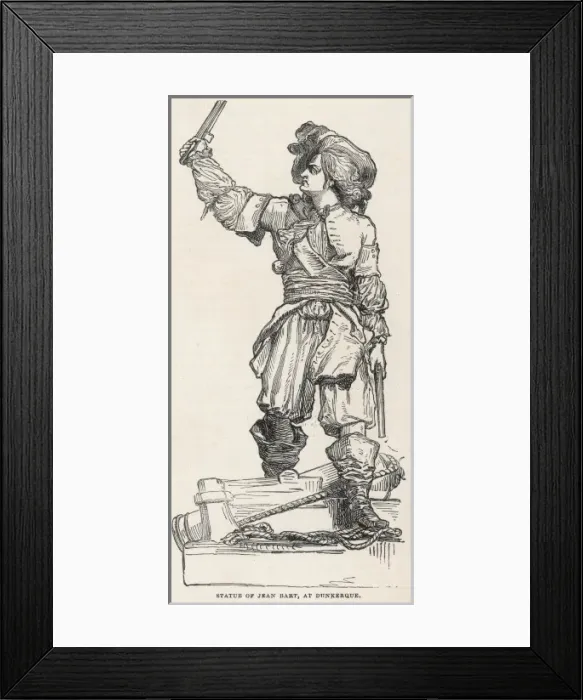 Framed Print : Statue of Jean Bart at Dunkirk, 1845 Framed Print : Statue of Jean Bart at Dunkirk, 1845