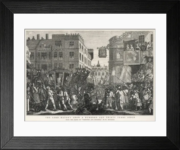 Framed Print : The Lord Mayors Show, London, 1746 Framed Print : The Lord Mayors Show, London, 1746