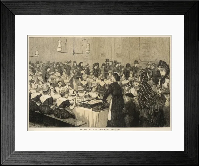 Framed Print : Sunday at the Foundling Hospital Framed Print : Sunday at the Foundling Hospital