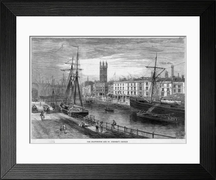 Framed Print : Bristol Drawbridge Framed Print : Bristol Drawbridge