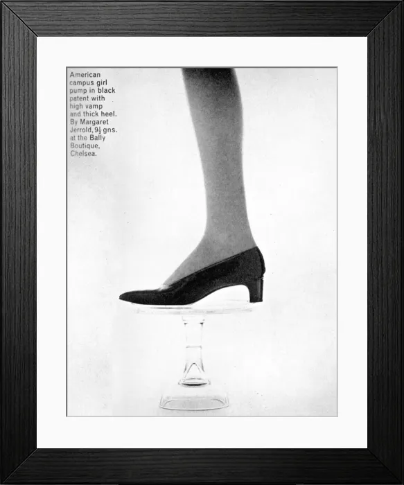 Framed Print : Black Patent Pump Shoes Framed Print : Black Patent Pump Shoes
