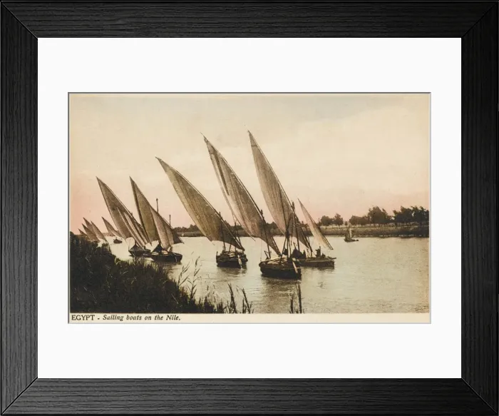Framed Print : Sailing boats on the River Nile, Egypt Framed Print : Sailing boats on the River Nile, Egypt