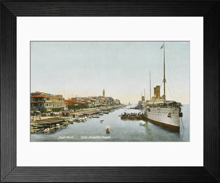 Framed Print : Egypt - Port Said - Franz Josef Quay Framed Print : Egypt - Port Said - Franz Josef Quay
