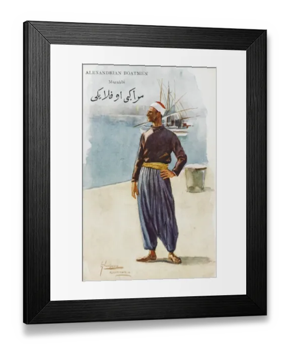 Framed Print : Alexandria Boatman, Egypt Framed Print : Alexandria Boatman, Egypt