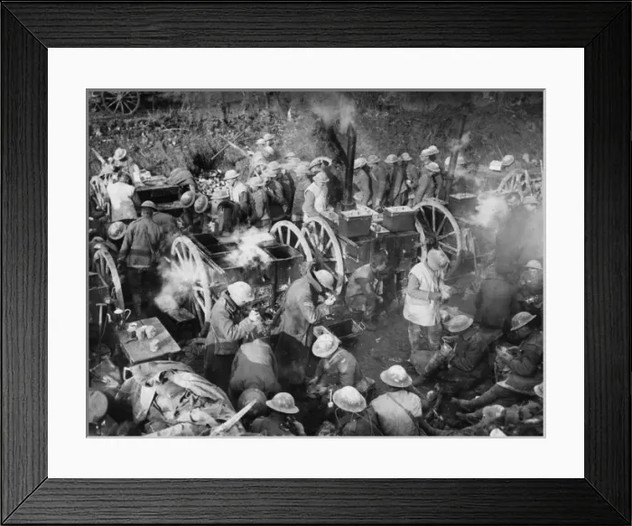 Framed Print : Field kitchen 1916 Framed Print : Field kitchen 1916