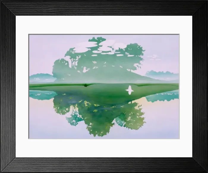 Framed Print : Stretch of water with reflection of trees Framed Print : Stretch of water with reflection of trees