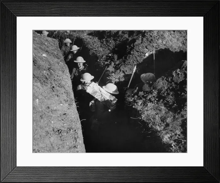 Framed Print : Communication trench 1916 Framed Print : Communication trench 1916
