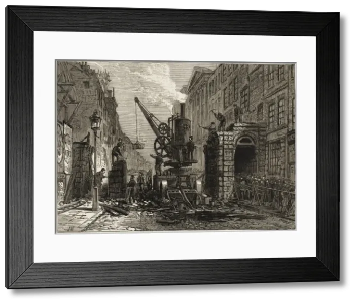 Framed Print : Demolition of the Temple Bar, London, 1878 Framed Print : Demolition of the Temple Bar, London, 1878
