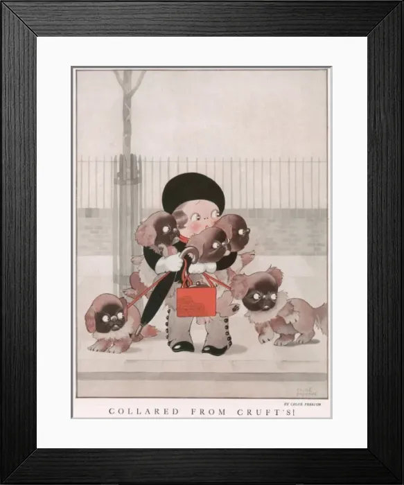 Framed Print : Princess Elizabeth of York with her dolls pram Framed Print : Princess Elizabeth of York with her dolls pram