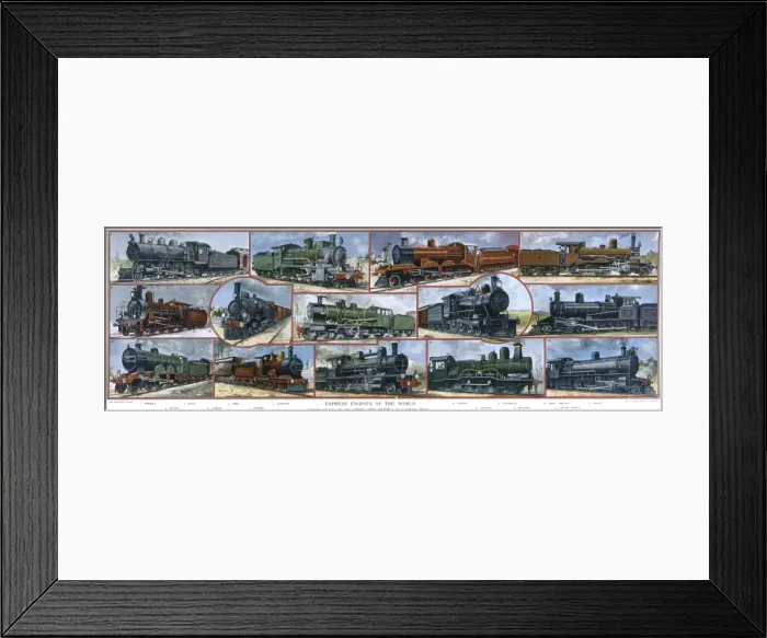 Framed Print : Express Engines Of The World by Laurence Davis Framed Print : Express Engines Of The World by Laurence Davis