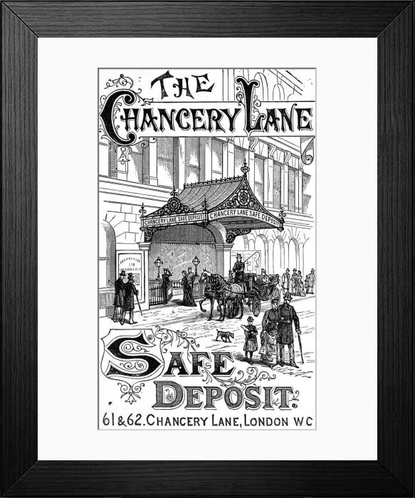 Framed Print : The Chancery Lane Safe Deposit, 1891 Framed Print : The Chancery Lane Safe Deposit, 1891