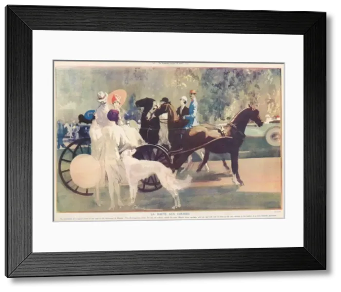 Framed Print : La Route Aux Courses by Edmund Blampied Framed Print : La Route Aux Courses by Edmund Blampied
