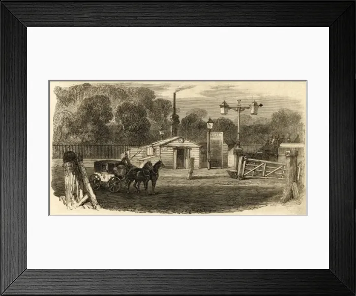 Framed Print : Kensington Toll Gate, London, c. 1864 Framed Print : Kensington Toll Gate, London, c. 1864
